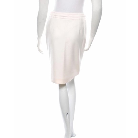 ESCADA Vintage Virgin Wool Creme Skirt - Picture 2 of 7